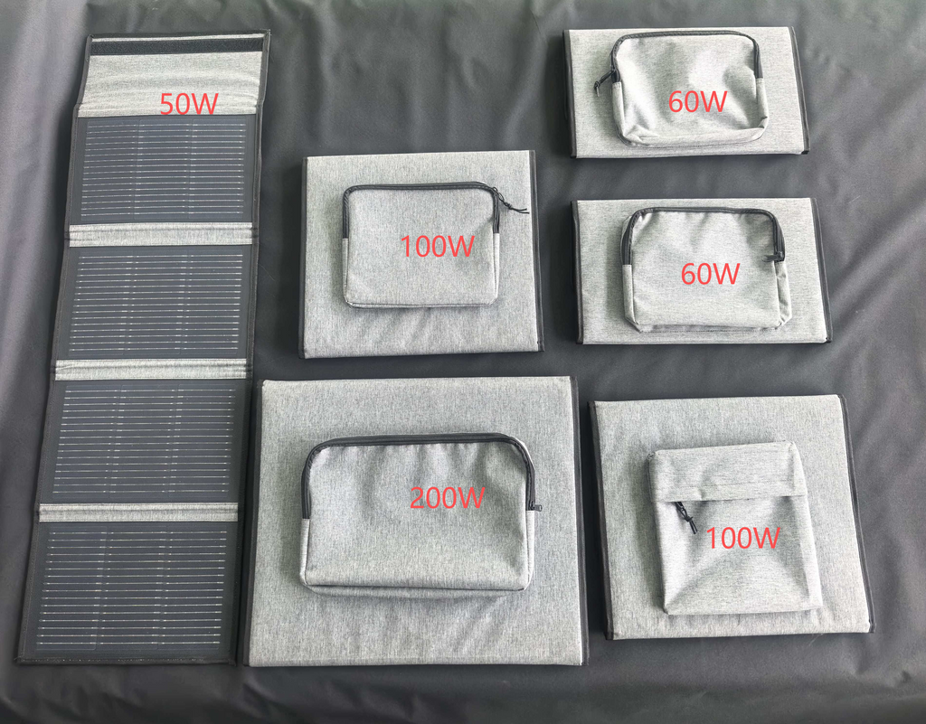 NusSolar portable folding solar panel range 50W 60W 100W 200W
