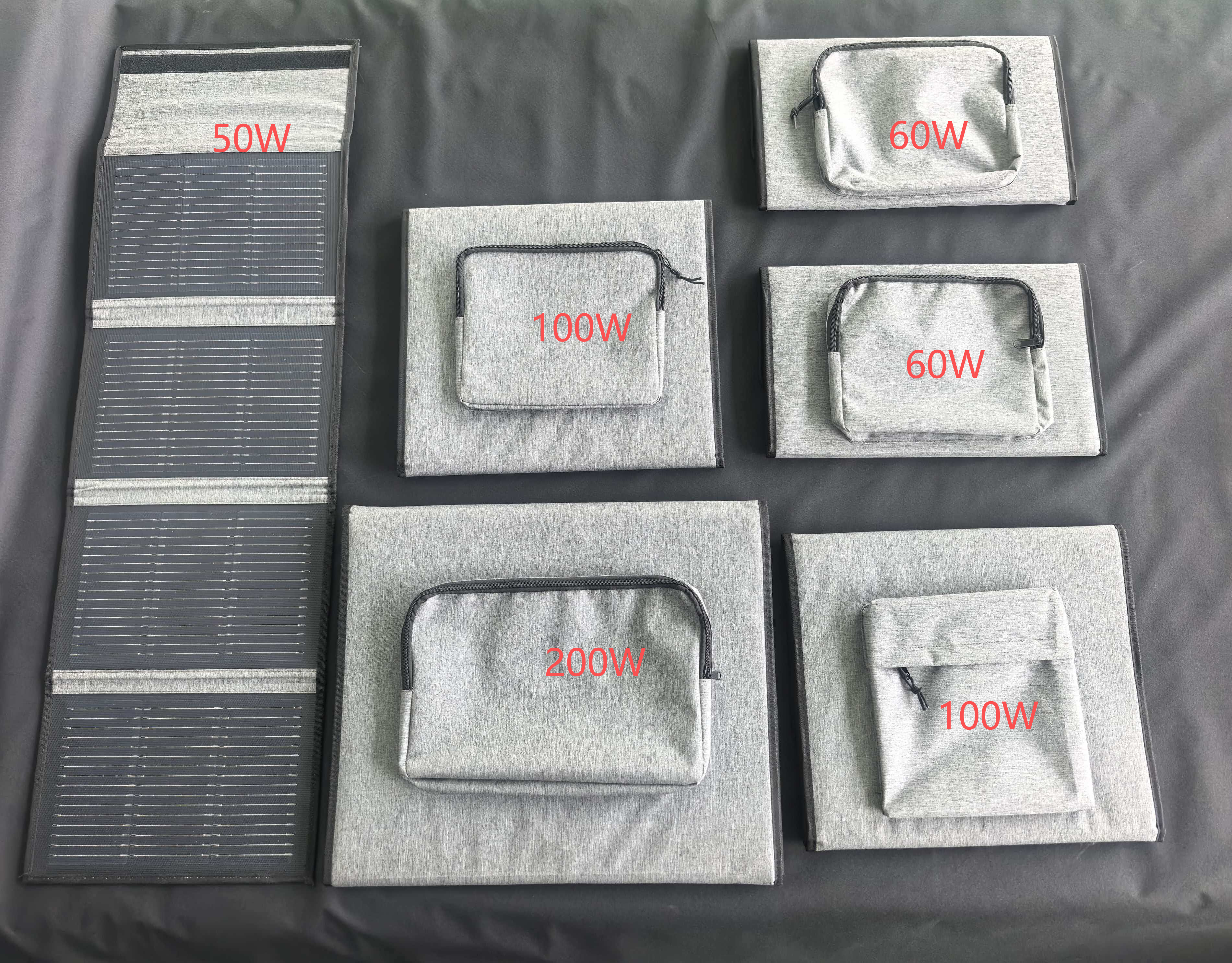 NusSolar portable folding solar panel range 50W 60W 100W 200W